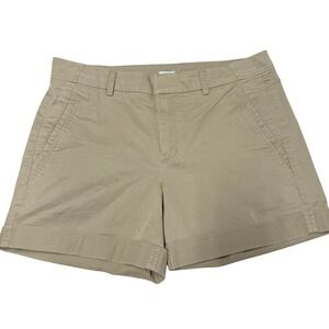Vince Women's Khaki Cuffed Chino Shorts Size‎ 10 Casual Everyday